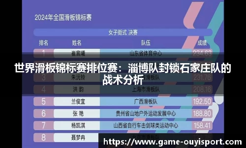 世界滑板锦标赛排位赛：淄博队封锁石家庄队的战术分析